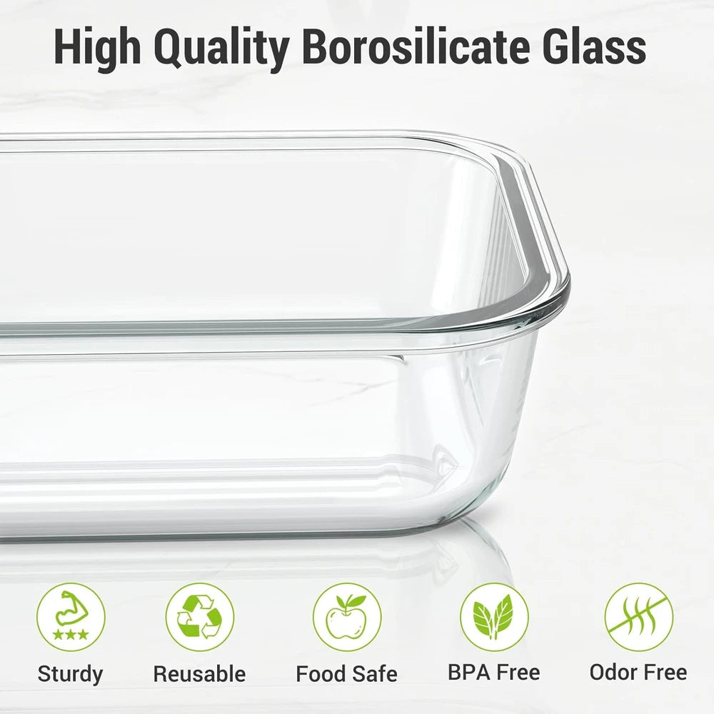 Dealusy Airtight Glass Meal Prep Containers