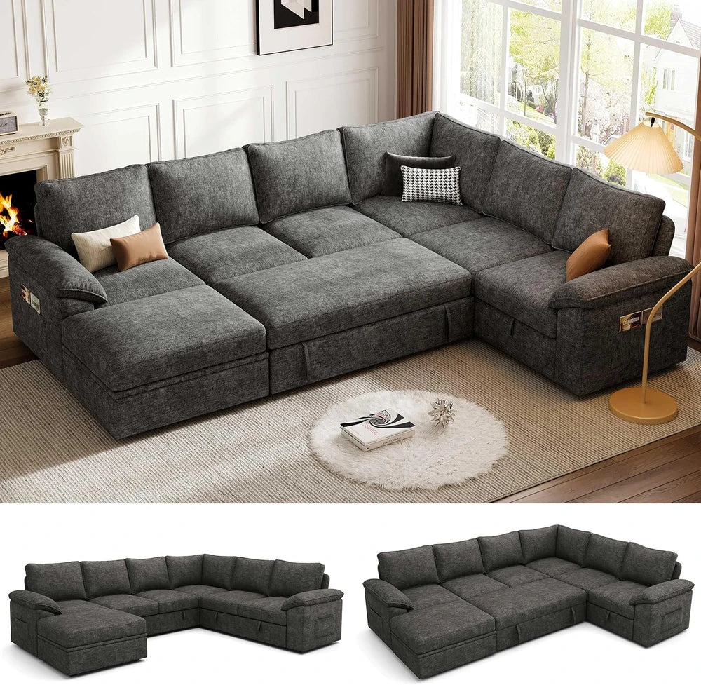 U-Shaped Modular Sleeper Sectional