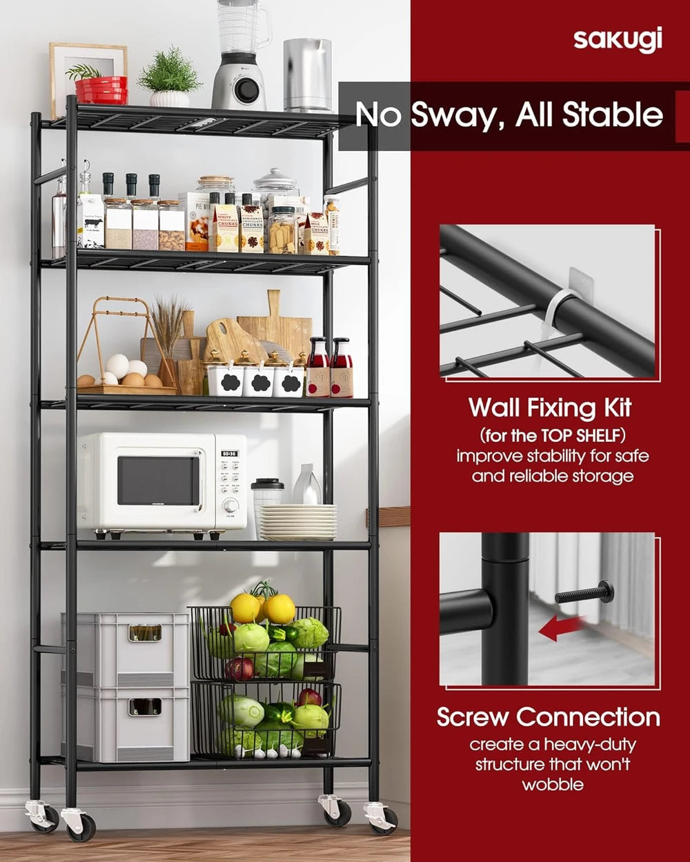 Sakugi Five-Tier Metal Organizer