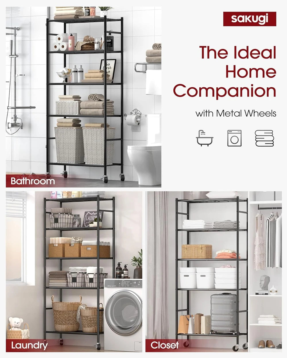Sakugi Five-Tier Metal Organizer