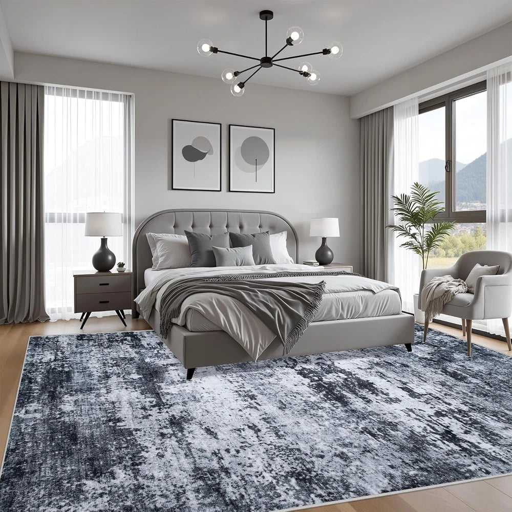 Modern Abstract Washable Area Rug