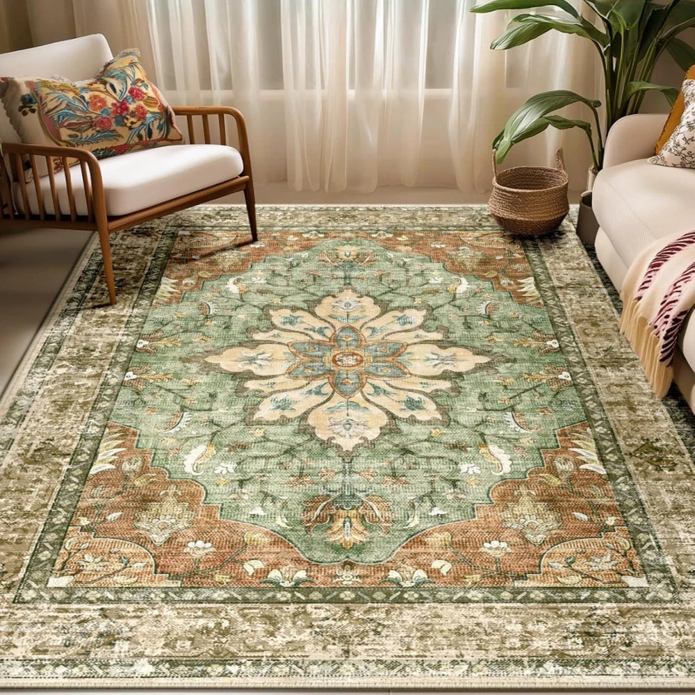 RELEANY Vintage Floral Area Rug