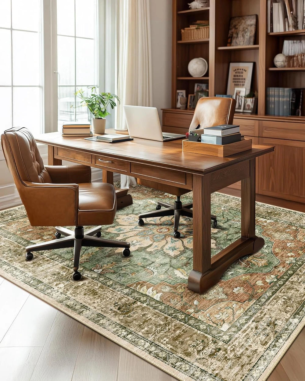 RELEANY Vintage Floral Area Rug