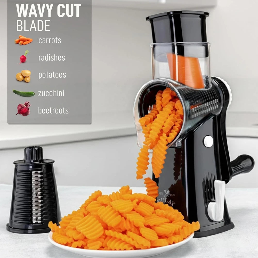 Zulay Kitchen Rotary Vegetable Grater