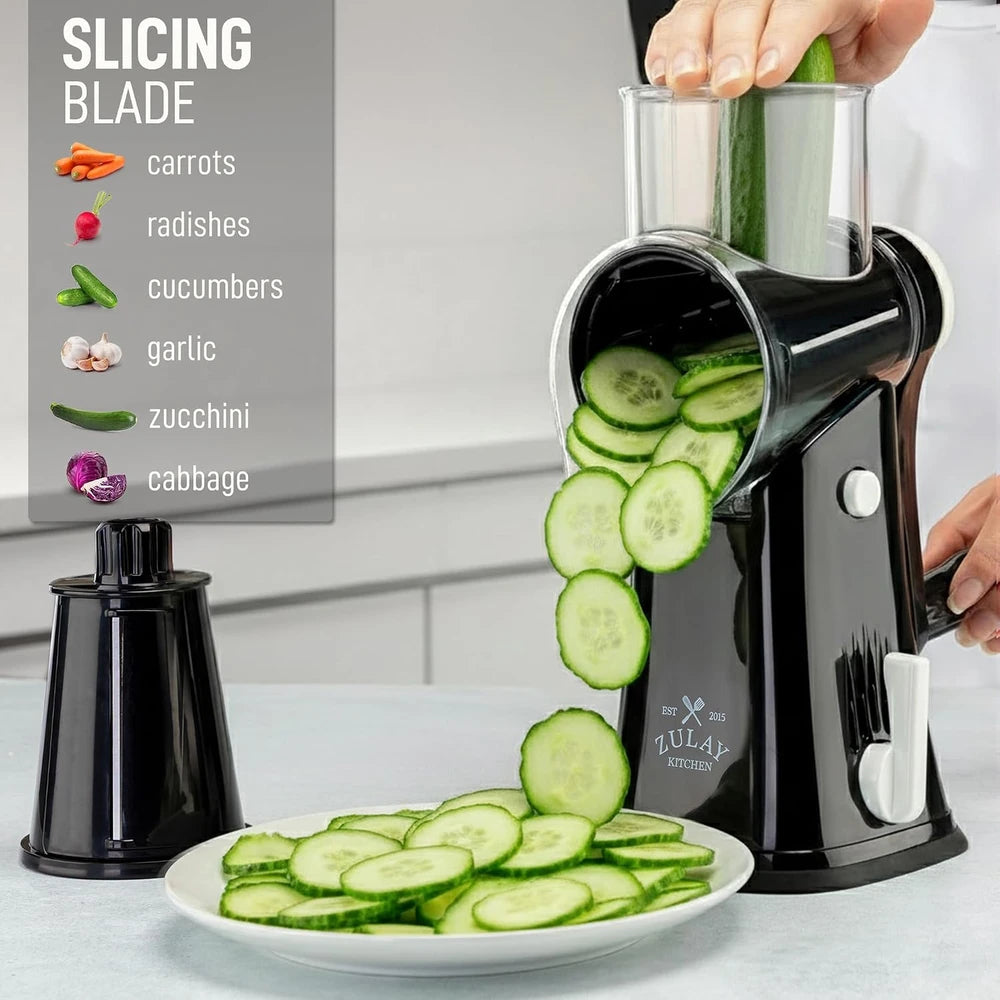 Zulay Kitchen Rotary Vegetable Grater