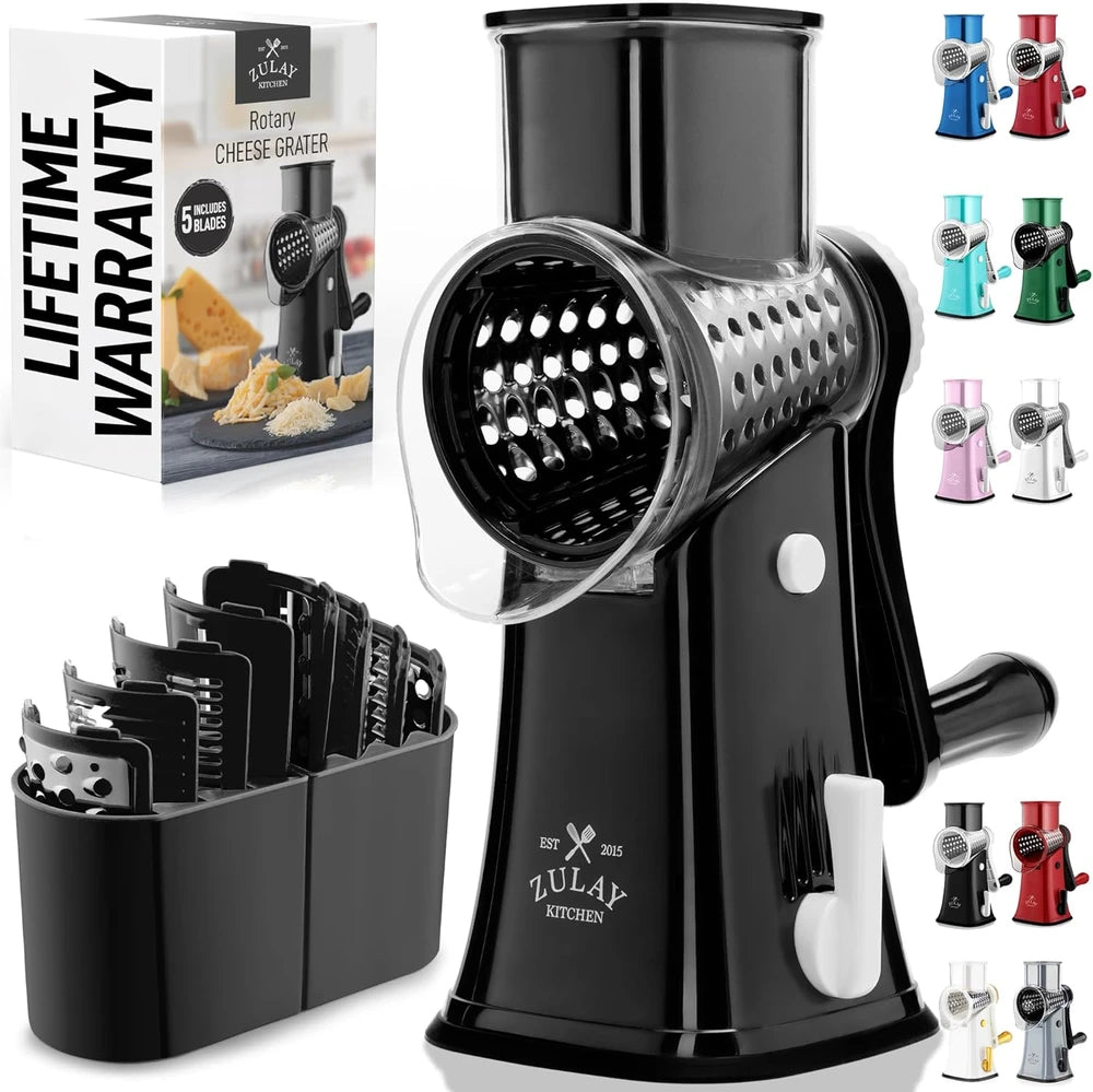 Zulay Kitchen Rotary Vegetable Grater