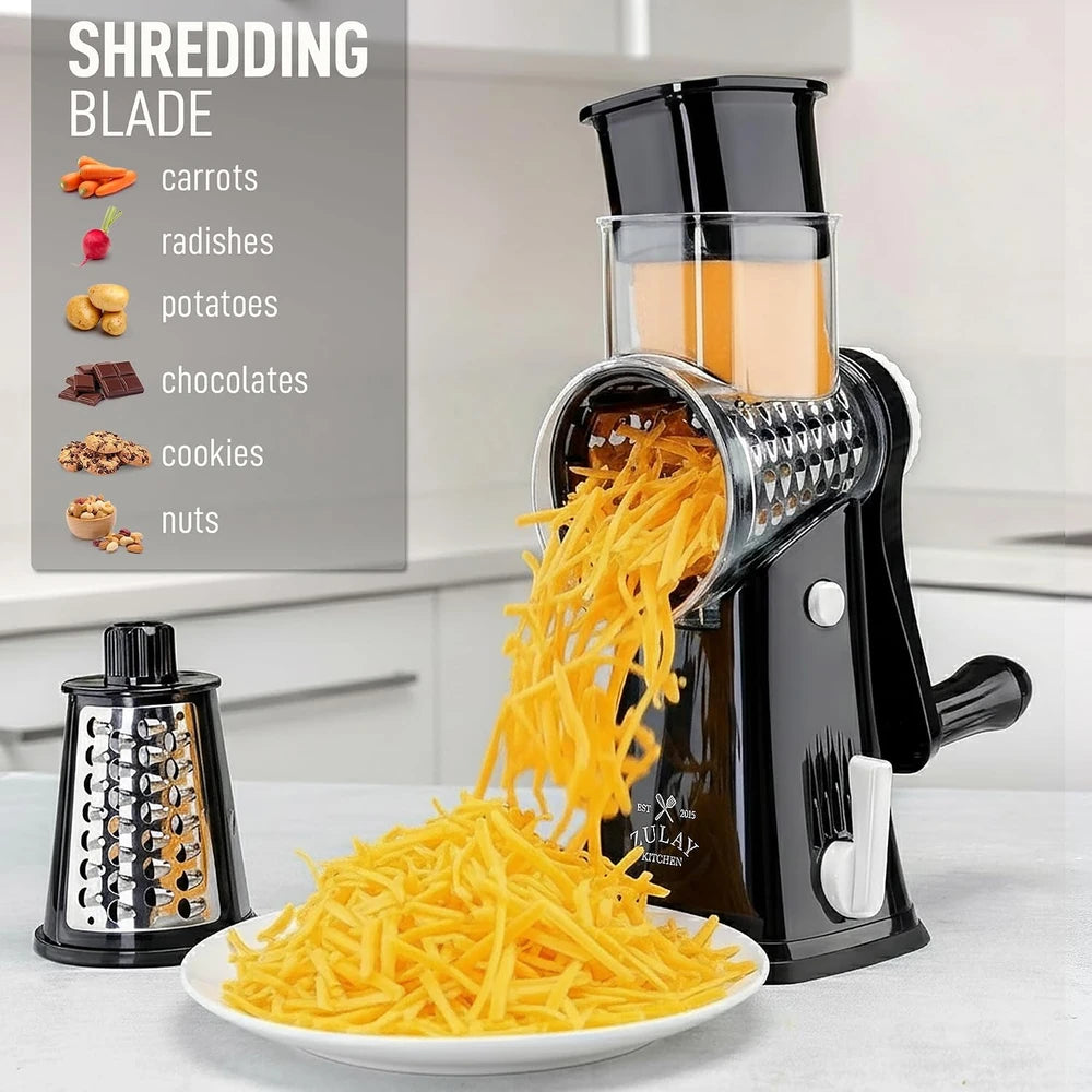 Zulay Kitchen Rotary Vegetable Grater