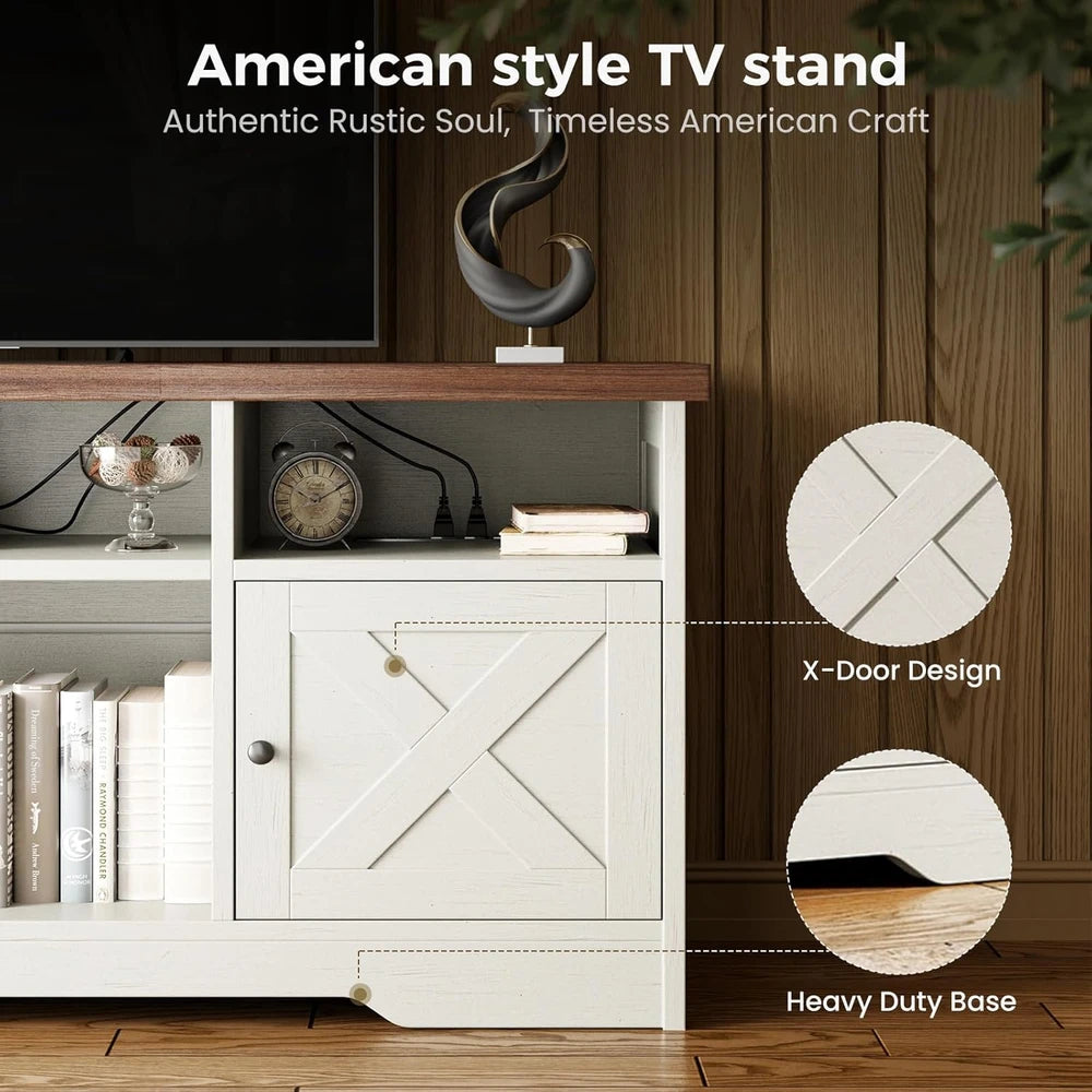 Farmhouse LED Media Console