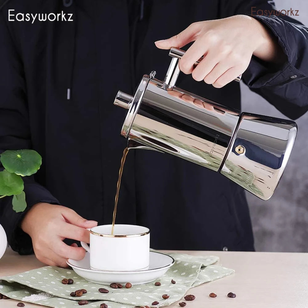 Easyworkz Diego Stainless Steel Stovetop Espresso Maker