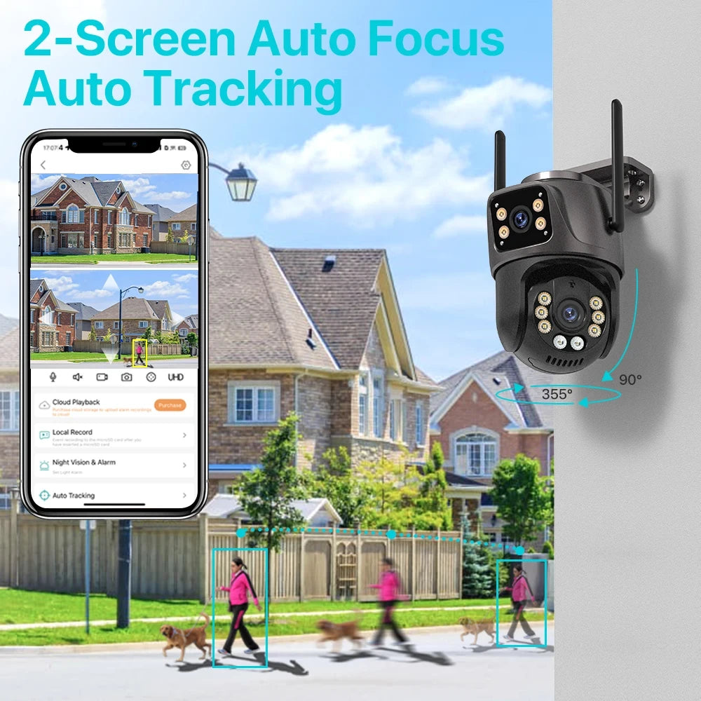 Dual Lens Outdoor Security Camera