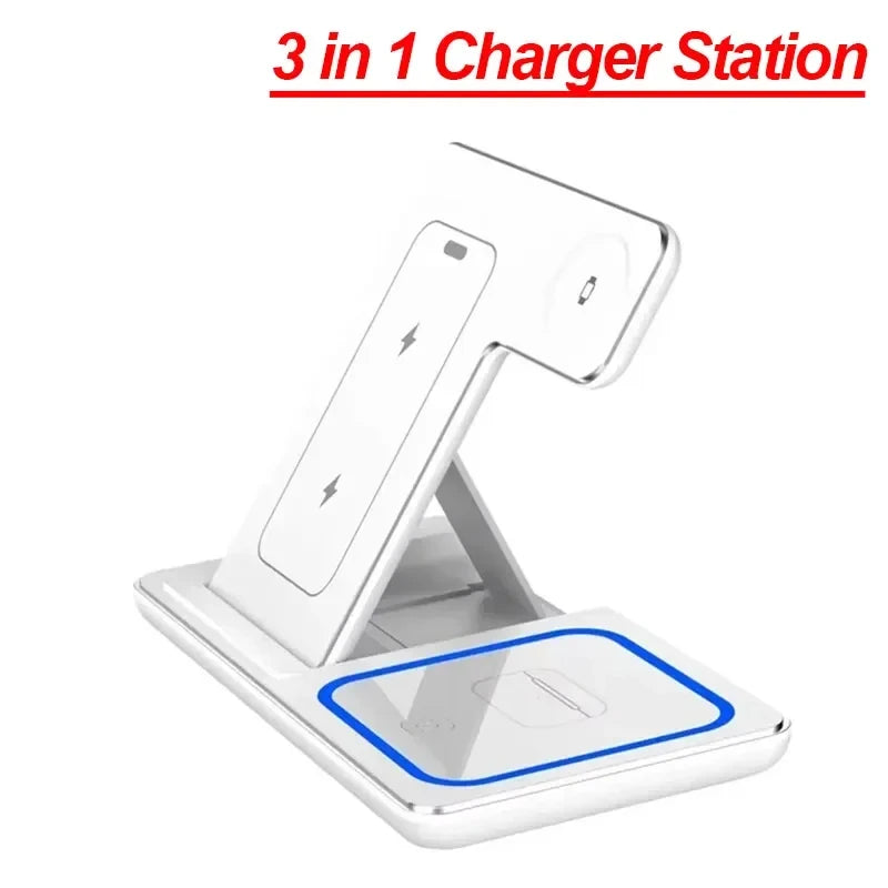 Foldable 3-in-1 Wireless Charging Station