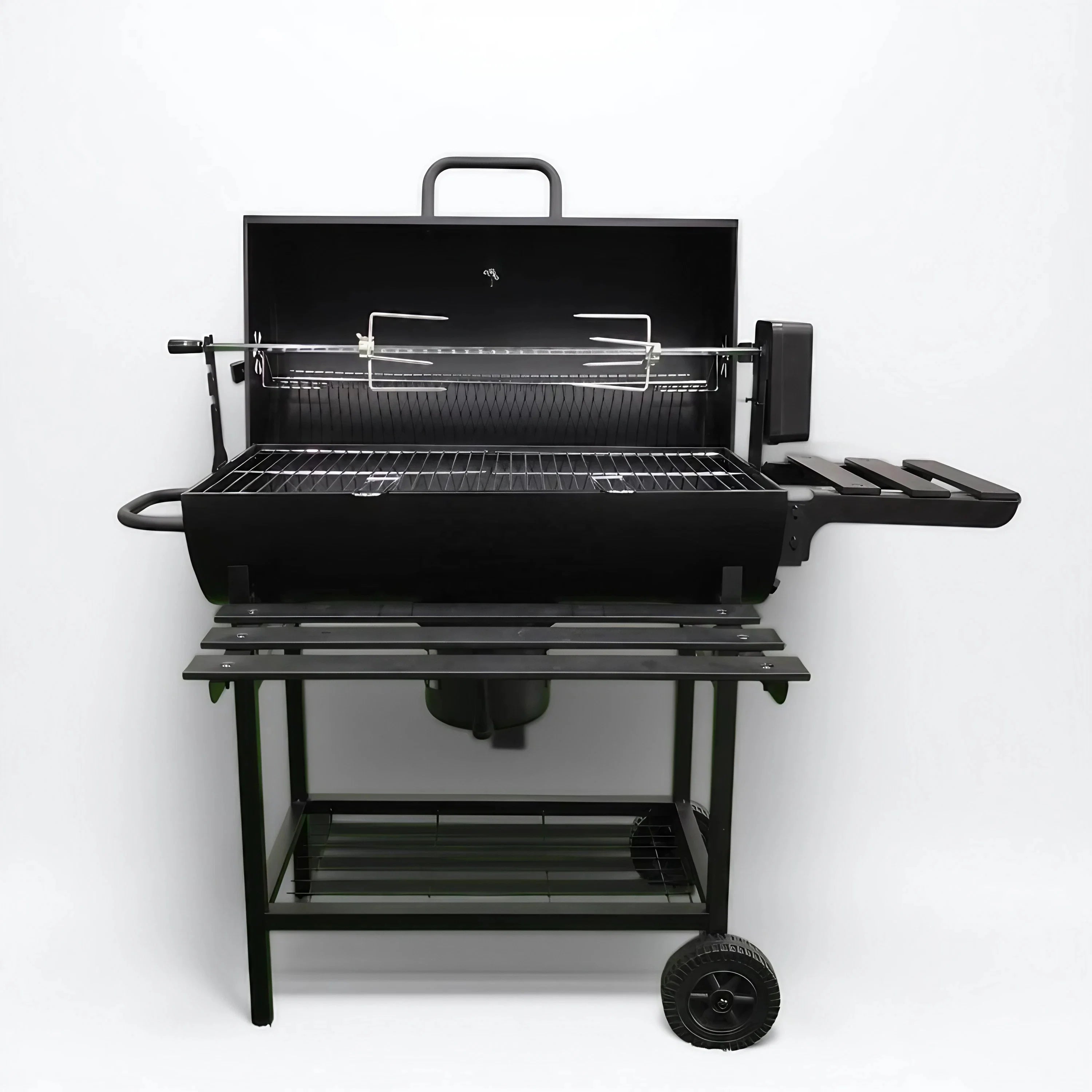 Best Price Black Charcoal BBQ Grill with Lid and Rotisserie for Garden Picnics Manufacturer Factory Wholesale Custom OEM