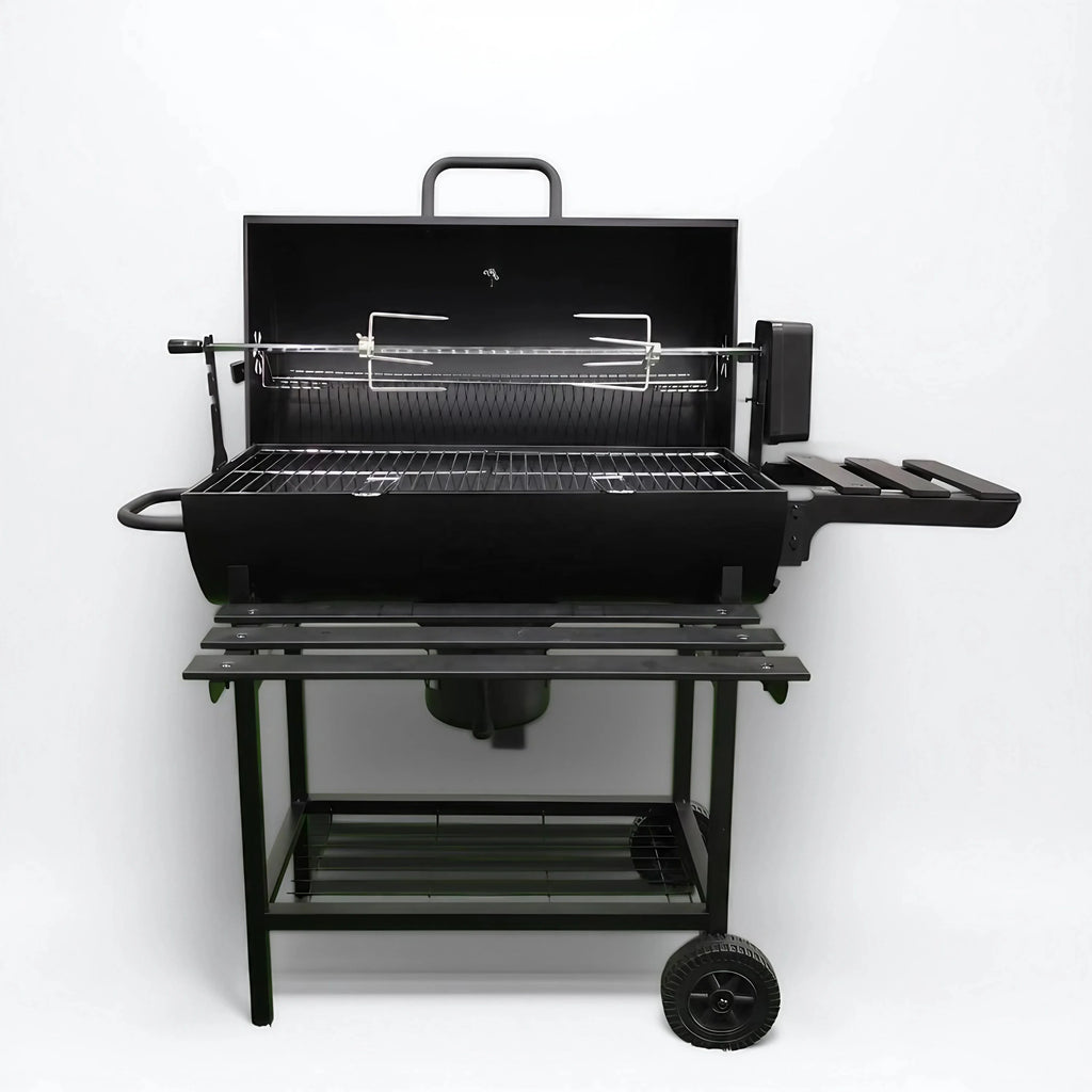 Best Price Black Charcoal BBQ Grill with Lid and Rotisserie for Garden Picnics Manufacturer Factory Wholesale Custom OEM