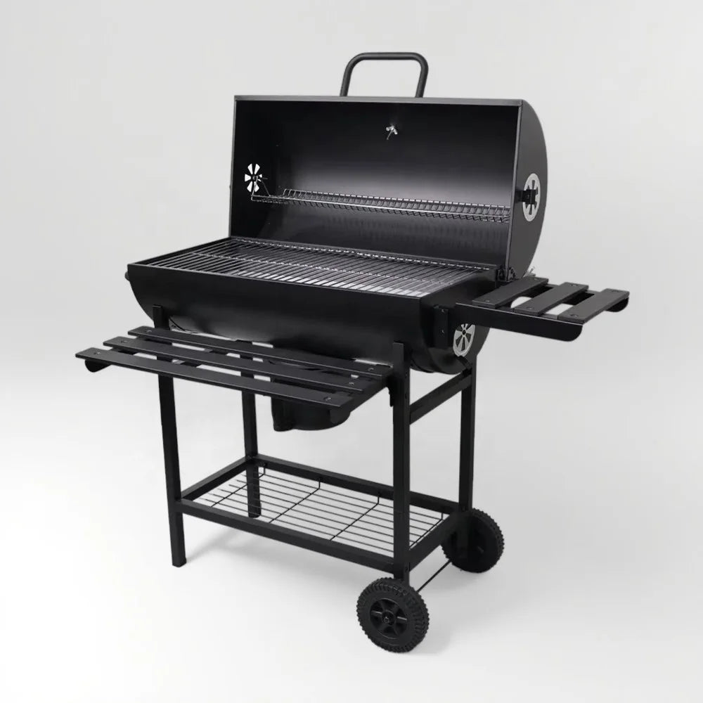 Best Price Black Charcoal BBQ Grill with Lid and Rotisserie for Garden Picnics Manufacturer Factory Wholesale Custom OEM