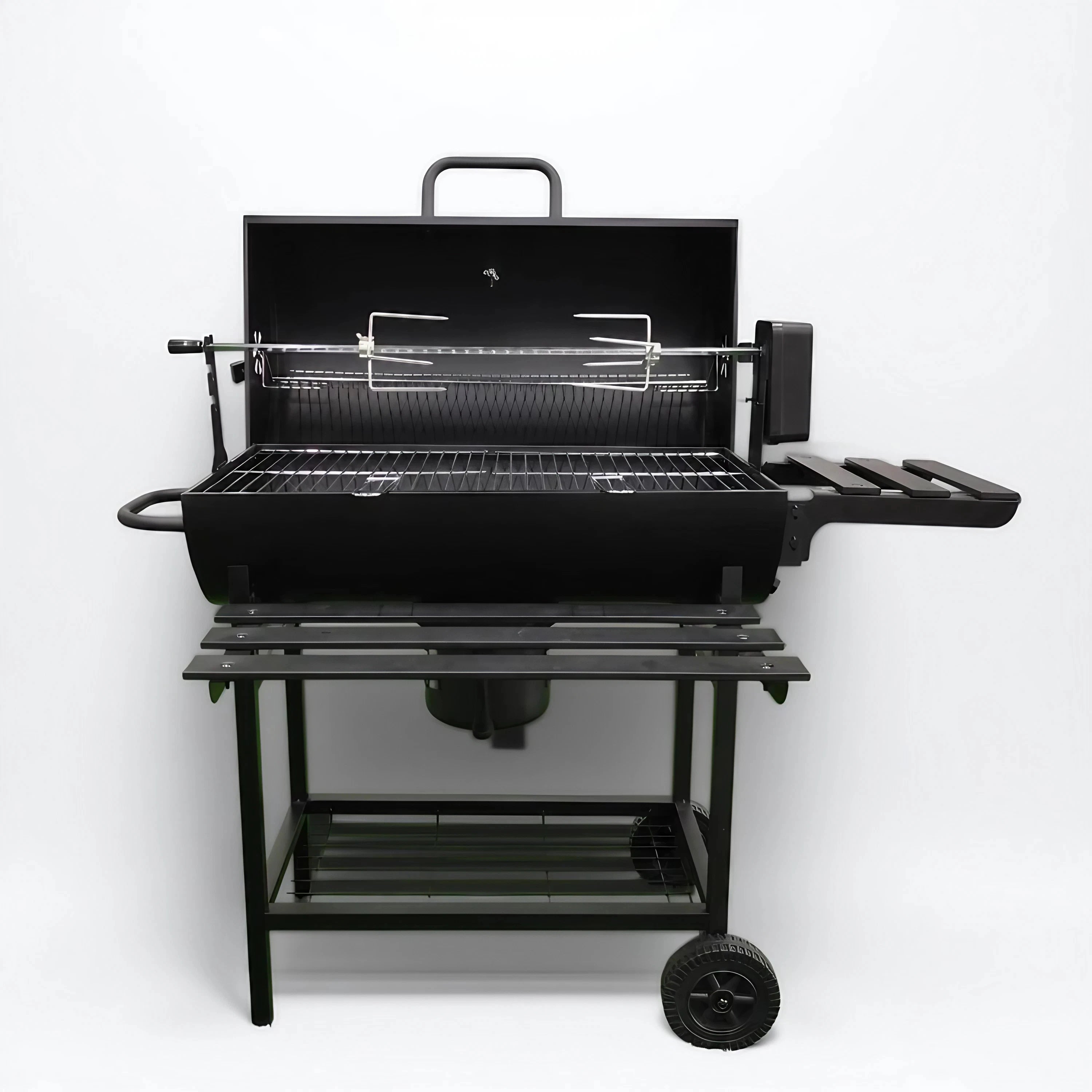 Best Price Black Charcoal BBQ Grill with Lid and Rotisserie for Garden Picnics Manufacturer Factory Wholesale Custom OEM