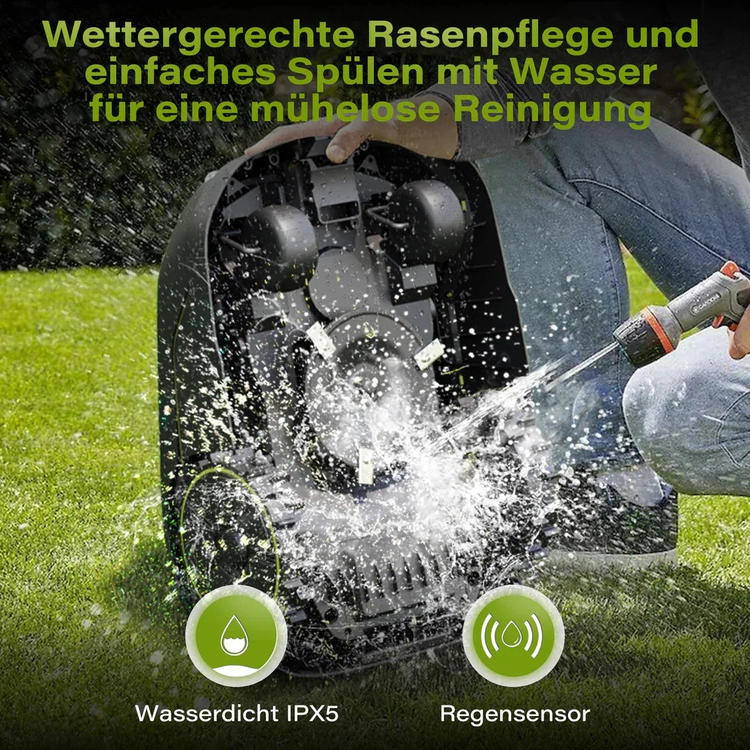 AKX Robotic Mower V600 Vision Waterproof Garden Grass Cutter Machine Automatic Cordless Lawn Mower Smart Robotic Lawnmower