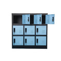 Hot Sale 9 Door Blue Steel Storage Cabinet Steel Locker with Locking Doors Employee Locker