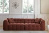 Modern Square Scandinavian Sofa Chaise Wooden Legs Sectional Modular Design for School Park Use Stylish for Tufted Living Room