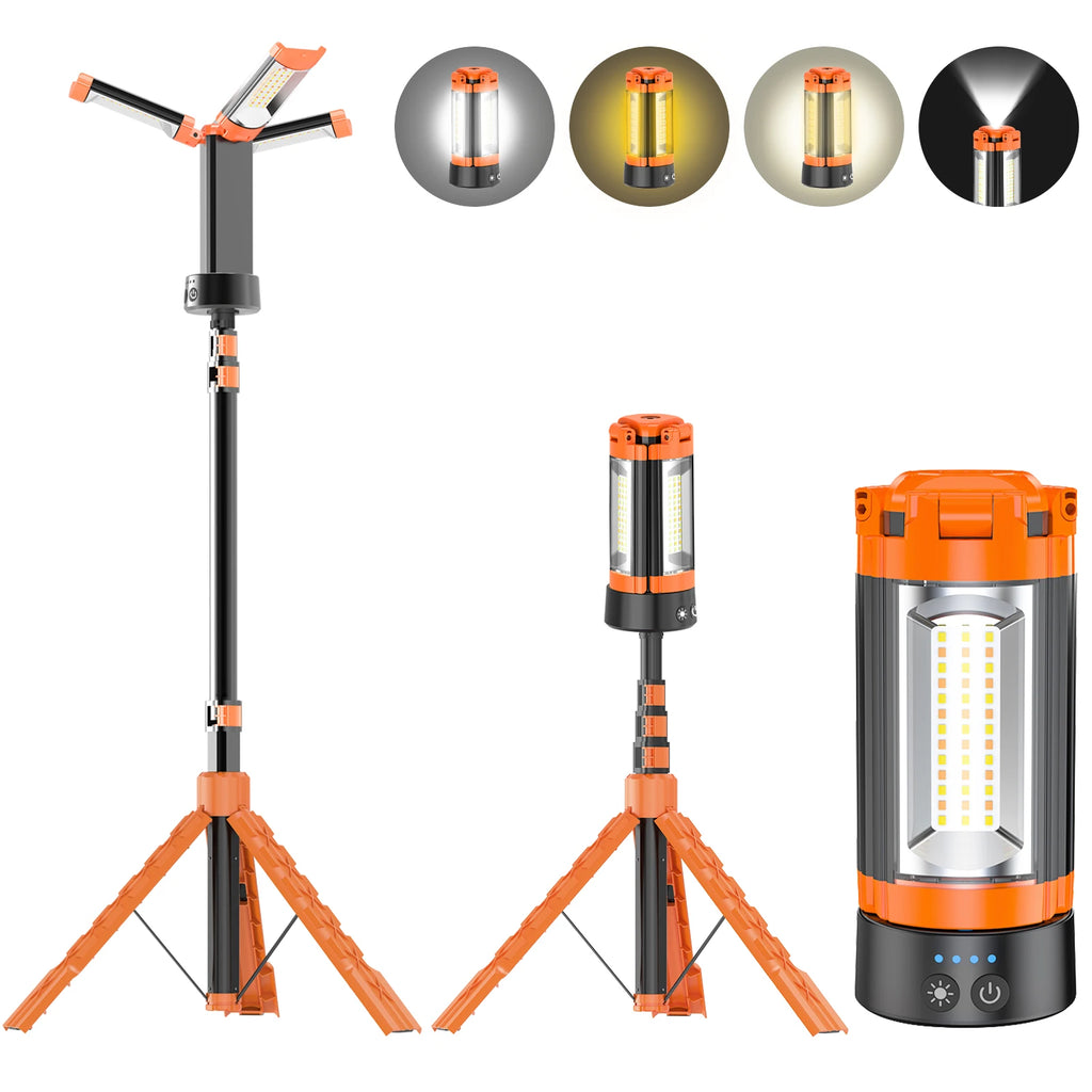 US Stock Rechargeable Camping Lantern with Multiple Light Modes Adjustable Brightness SOS Flashlight for Outdoor Emergency Work