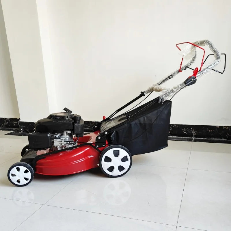 High-Power 4-Stroke Industrial & DIY Grade Hand-Push Gasoline Lawn Mower 4000W 72cc 100L Grass Box CE