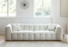 Modern Square Scandinavian Sofa Chaise Wooden Legs Sectional Modular Design for School Park Use Stylish for Tufted Living Room