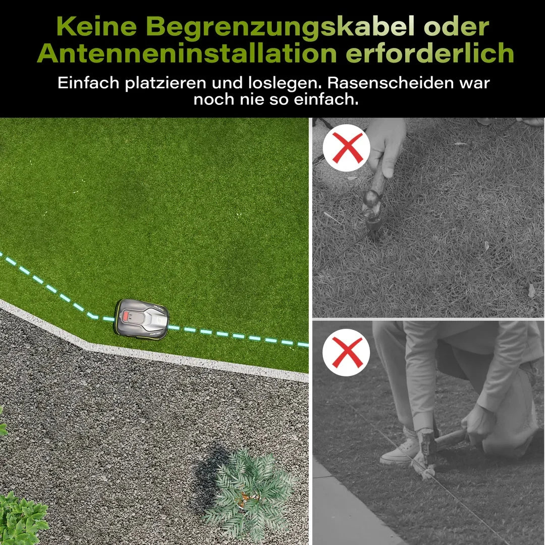 AKX Robotic Mower V600 Vision Waterproof Garden Grass Cutter Machine Automatic Cordless Lawn Mower Smart Robotic Lawnmower