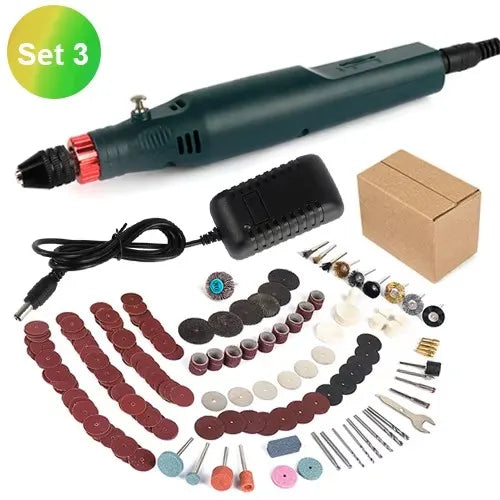 12V 24W Mini Electric Drill Engraver Pen Grinder Grinding Accessories Set Hand-held Drilling Machine Stepless Speed Engraver