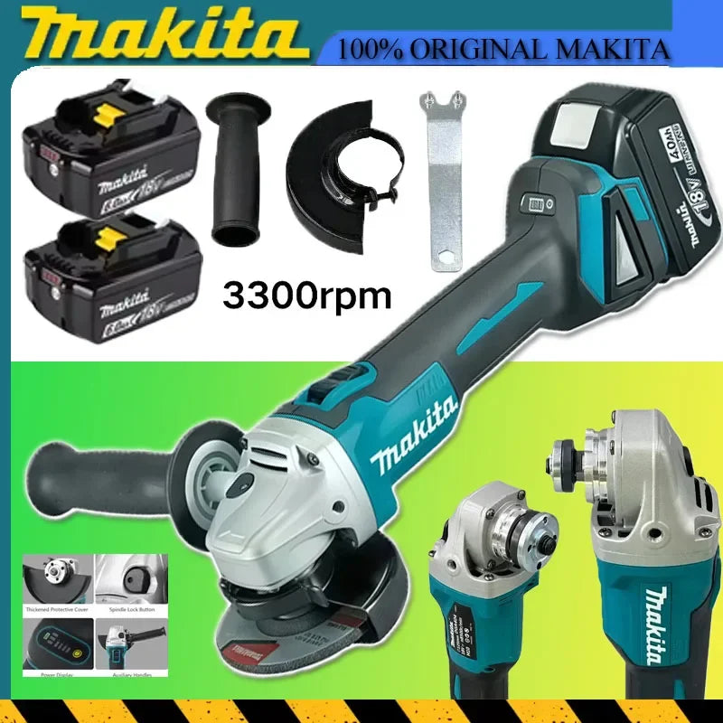 Makita  Angle Machine High Power Grinder Rechargeable Cutting DGA404 100mm Brushless Lithium Electric Polishing Machine