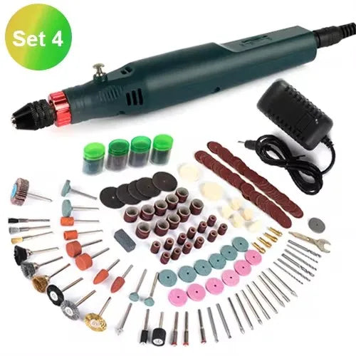 12V 24W Mini Electric Drill Engraver Pen Grinder Grinding Accessories Set Hand-held Drilling Machine Stepless Speed Engraver