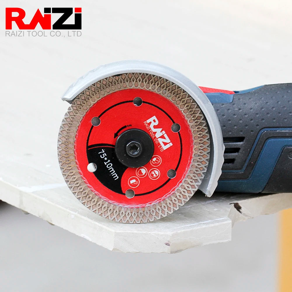 Raizi 75mm Diamond Cutting Disc For Mini Grinder Different Purpose For Tile Ceramic Metal Rebar Steel Iron 3 Inch Saw Blade