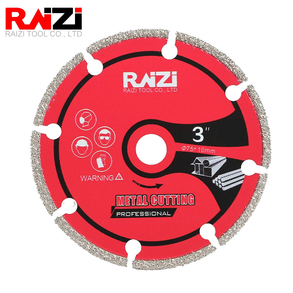Raizi 75mm Diamond Cutting Disc For Mini Grinder Different Purpose For Tile Ceramic Metal Rebar Steel Iron 3 Inch Saw Blade