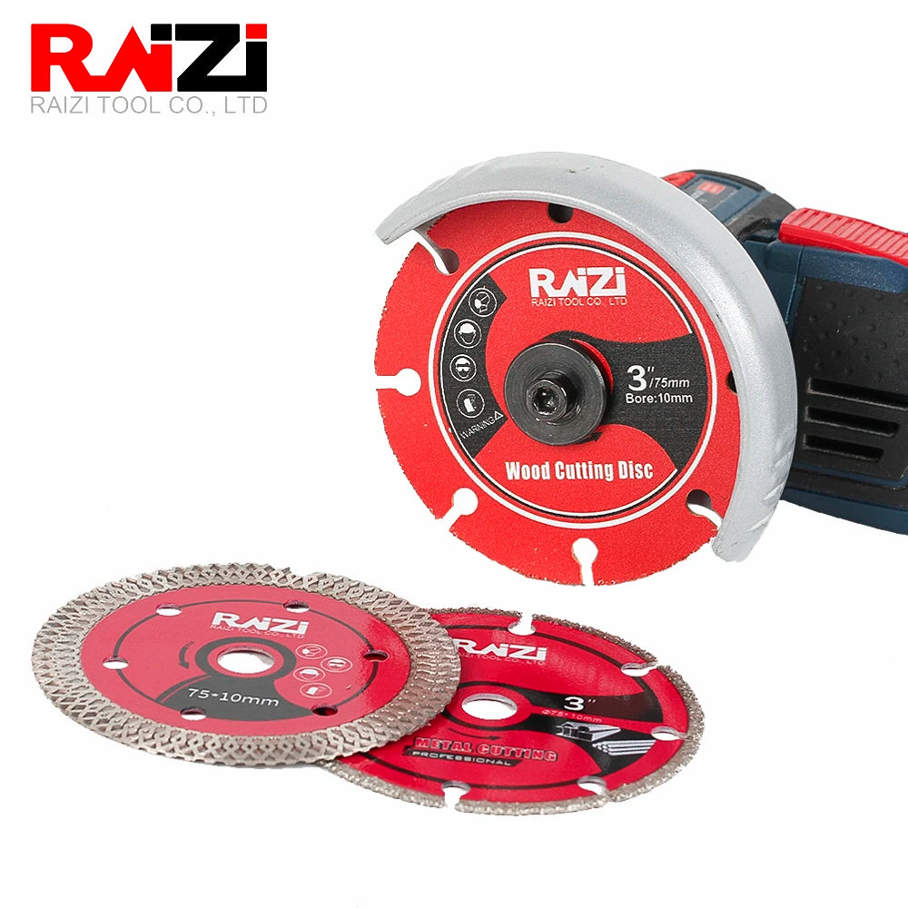 Raizi 75mm Diamond Cutting Disc For Mini Grinder Different Purpose For Tile Ceramic Metal Rebar Steel Iron 3 Inch Saw Blade